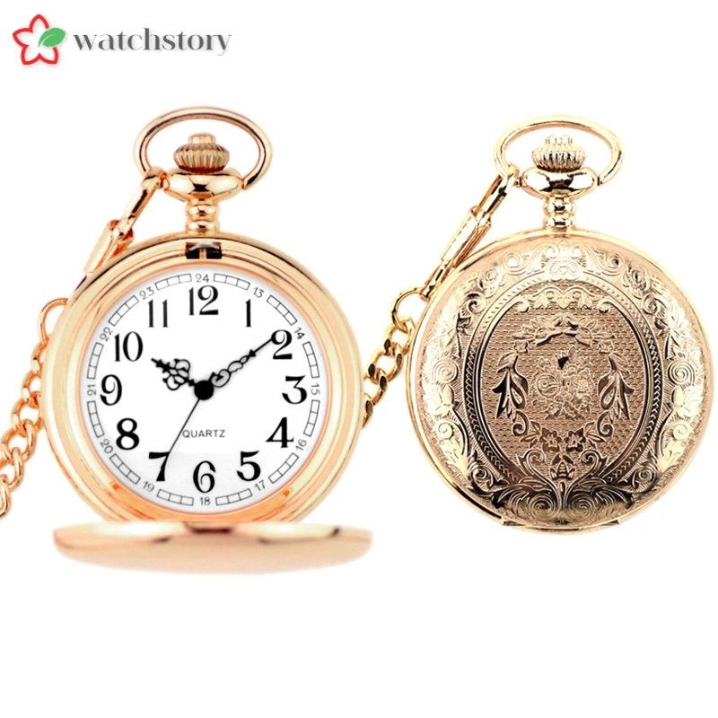 Đồng hồ quả quýt chạm khắc phong cách vintage chất lượng cao