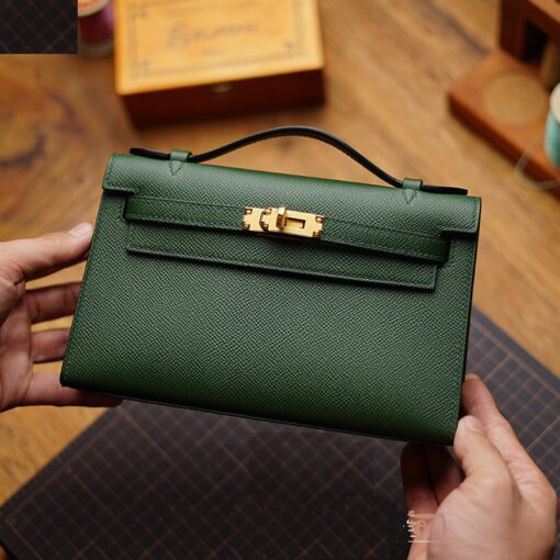 Khoá ví clutch kelly mini luxury - phụ kiện làm đồ da túi ví handmade