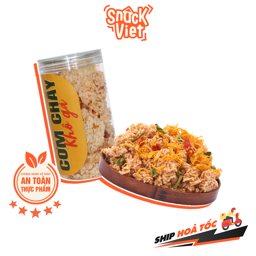 Cơm cháy khô gà thợ sấy - hũ 150g đồ ăn vặt sài gòn cực ngon, cực rẻ