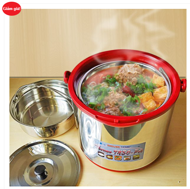 Nồi Nấu Chậm,Nồi Ủ Cháo,Nồi Ủ Chân Không Nhật Bản Khaluck Home KL-711 - 6 Lít, Chất Liệu Lòng Nồi Và Nắp Trong Bằng Inox Cao Cấp, Mang Độ An Toàn, Dễ Dàng Vệ Sinh Và Có Tính Dẫn Nhiệt Tốt