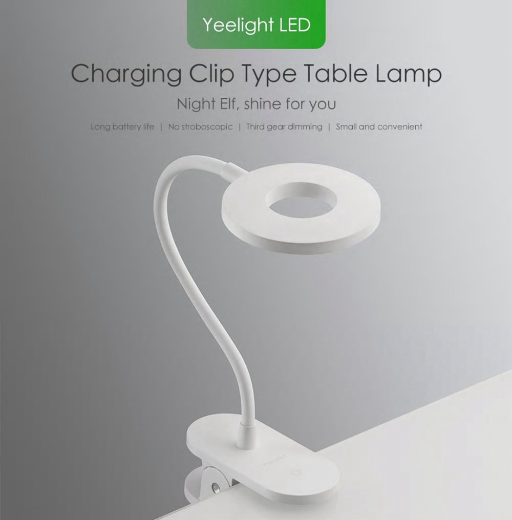 Đèn LED đọc sách kẹp bàn mini Yeelight J1/J1 Pro, 3 mức ánh sáng, chống cận thị, pin 1500mAh, 5W-1000lm-4700K, YLTD10/YLTD12YL, SHS Vietnam