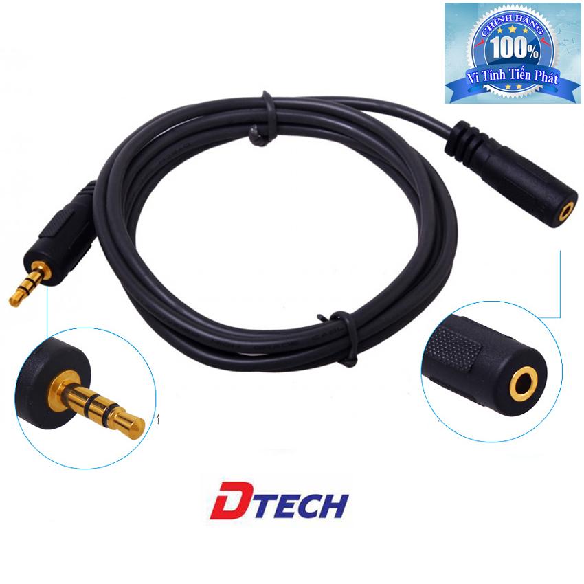 Cáp nối dài âm thanh audio 3.5mm dtech dt-6215 dài 1,5m