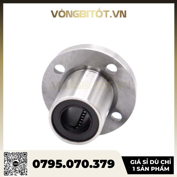 Con trượt tròn lmf 6 8 10 12 16 20 25 30 35 40 50 uu, vòng bi trượt, bạc trượt mặt bích tròn