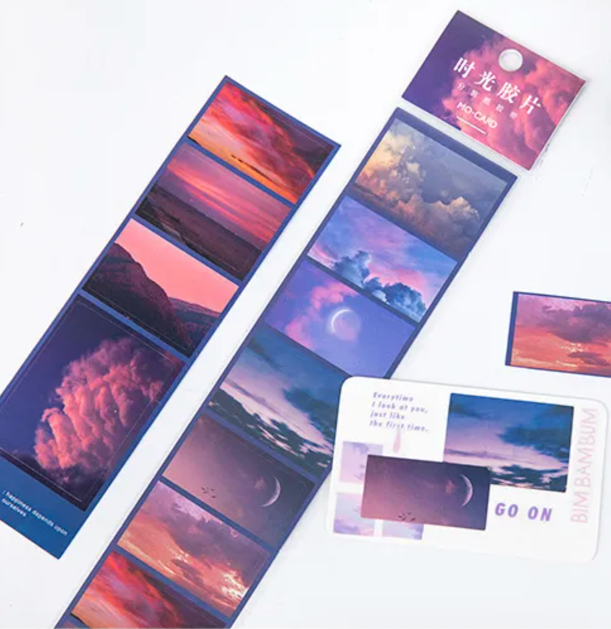 Dải sticker ảnh postcard - 10 ảnh nghệ thuật trang trí bujo, planner, washi tape film STI24  Tuệ Minh