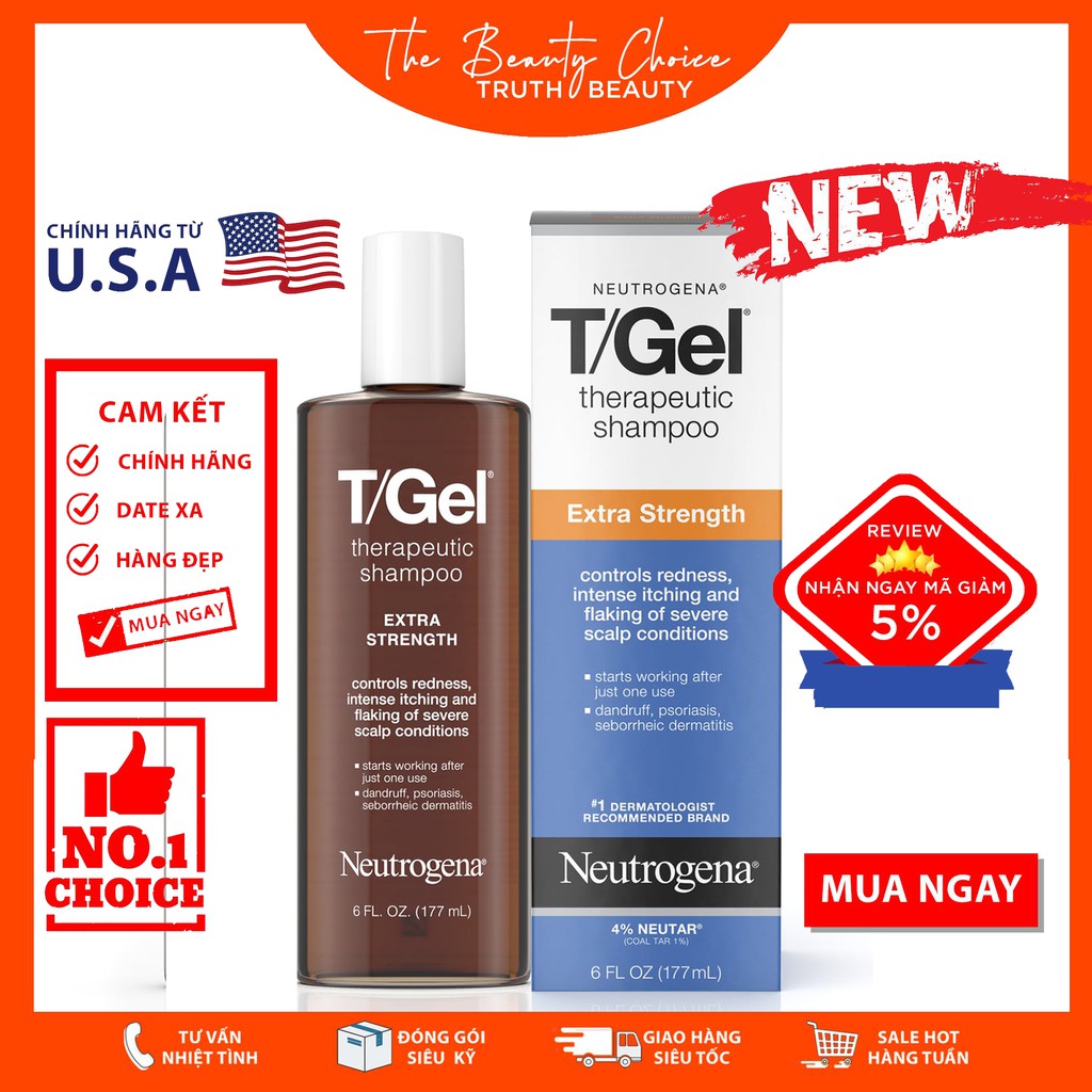 Dầu gội Neutrogena T/Gel Therapeutic Shampoo Extra Strength chiết xuất từ các thành phần tự nhiên lành tính và an toàn cho người sử dụng