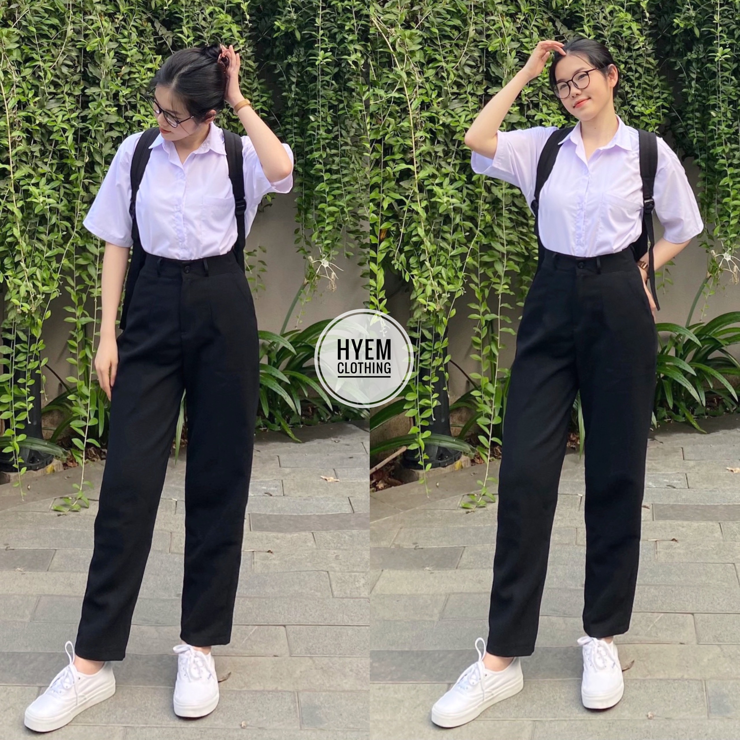 [3 ĐỘ DÀI+BIGSIZE] Quần Tây Baggy Đen Dáng Dài Lưng Siêu Cao 2 Gang Tay Tôn Dáng Đi Học Đi Làm Công Sở Cao Cấp Vải Tuyết Mưa