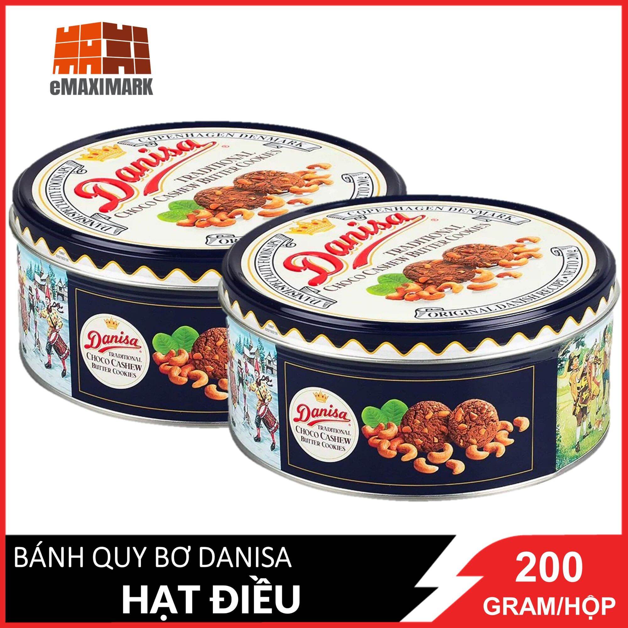Combo 2 hộp bánh quy bơ danisa hạt điều hộp 200g