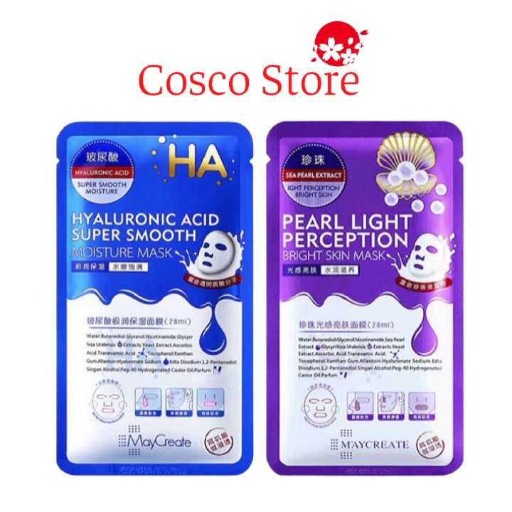 Mặt nạ dưỡng ẩm dưỡng trắng da ha maycreate mask ha 1 miếng