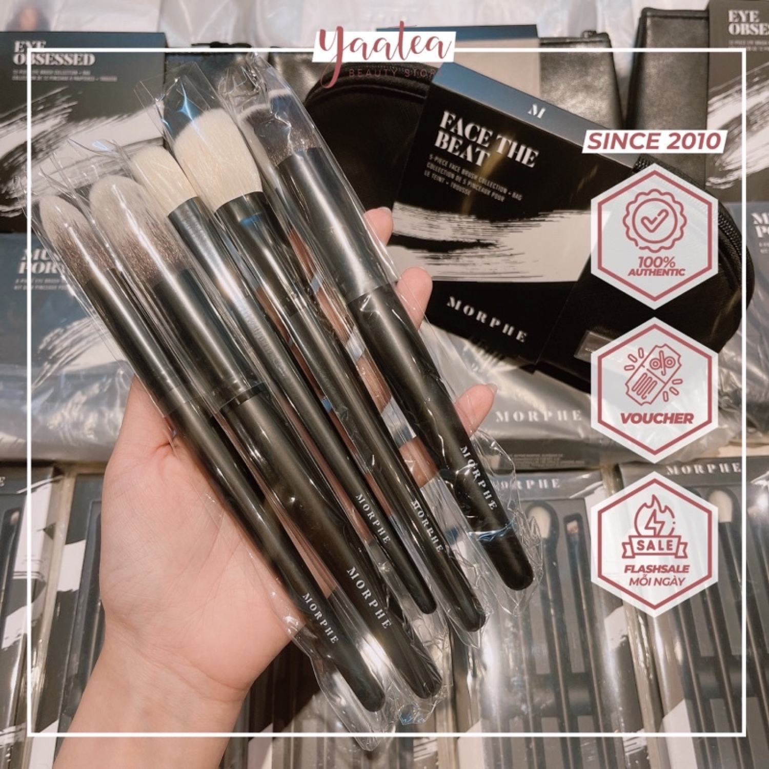 Bộ cọ morphe face the beat 5 cây