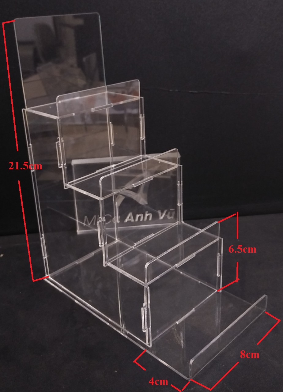 Kệ ví nam mica trong 4 tầng lắp ghép