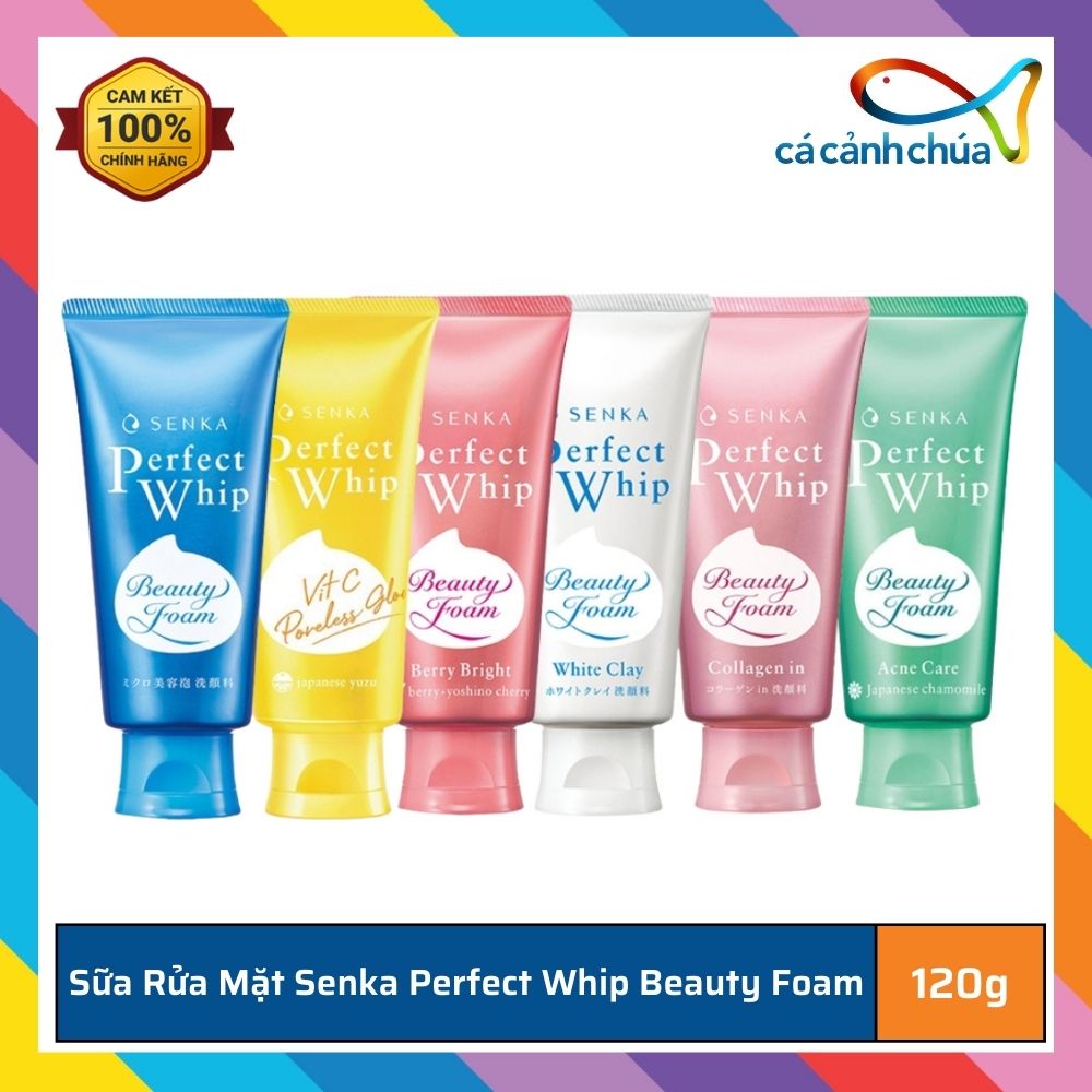Sữa rửa mặt Senka Perfect Whip tạo bọt sạch sâu cho da sáng hồng 100g/120g - Nhật Bản