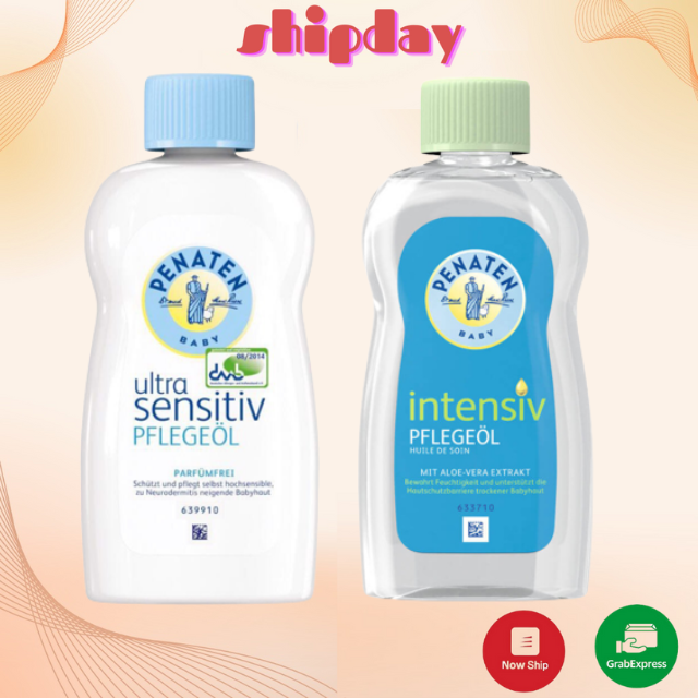 Dầu massage Penaten cho bé, tăng độ ẩm cho da, chống khô da, kháng khẩn, dưỡng da 200ml