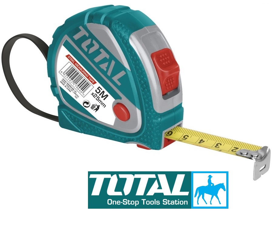 Thước cuộn thép 5 mét x 25mm total chính hãng tmt126052