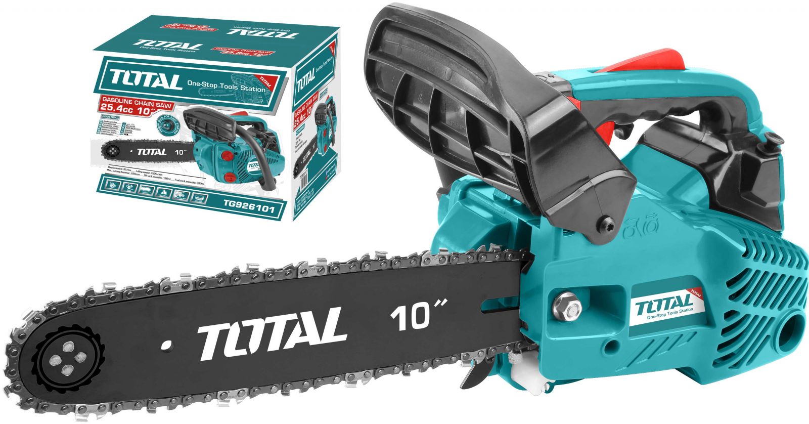 0.9kw máy cưa xích dùng xăng total tg926101