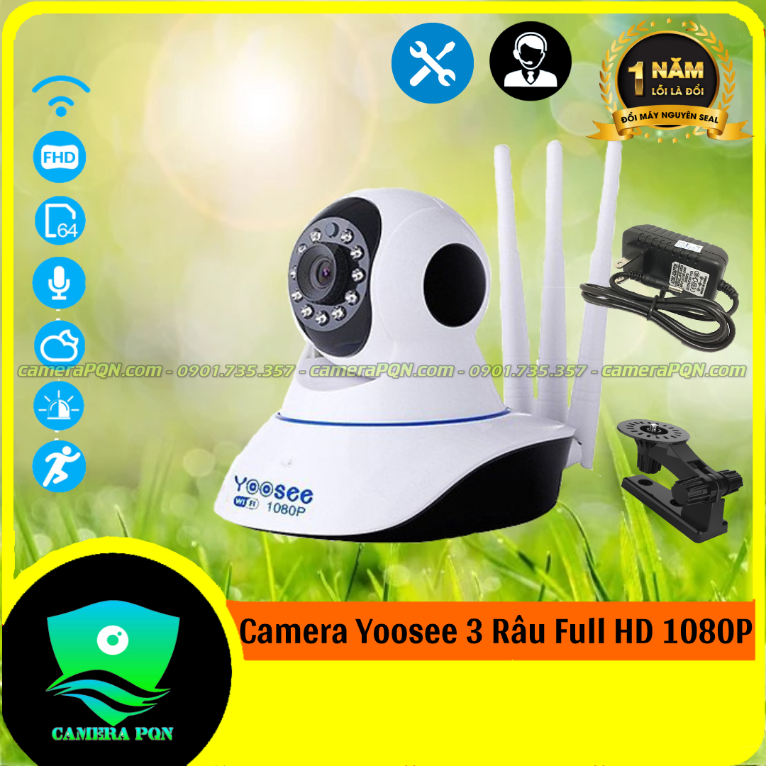 Camera Yoosee 3 Anten 2.0M - 1080P - Hình ảnh cực nét