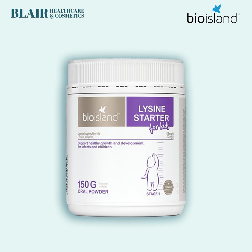 Bột tăng chiều cao cho trẻ dưới 6 tuổi bio island lysine starter 150g