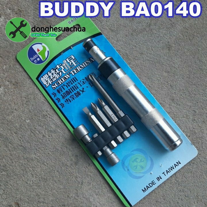 Bộ vít đóng 1/4 buddy ba0140 7 chi tiết đài loan