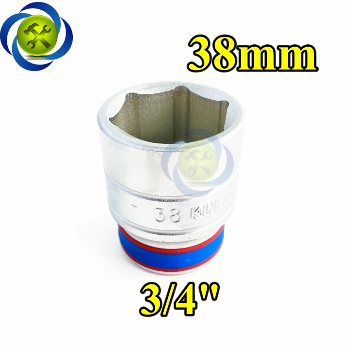 Tuýp 38mm loại 3/4 kingtony 633538m loại ngắn 6 cạnh màu trắng