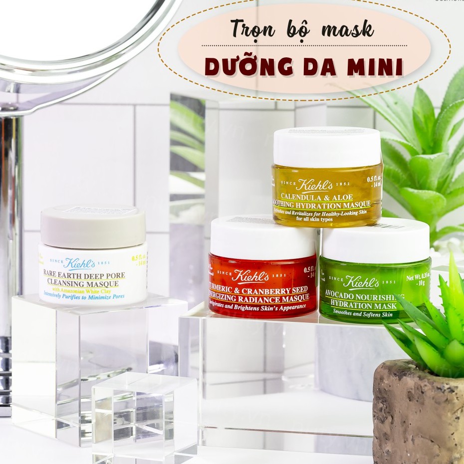 [HCM][Mini size 14ml] Kiehls - Mặt Nạ Bơ - Hoa Cúc - Nghệ - Đất Sét