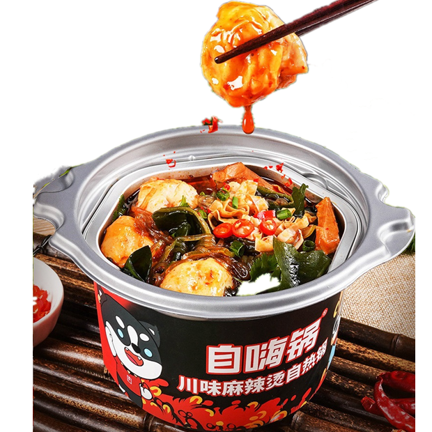 Lẩu tự sôi Tứ Xuyên vị cá viên cay, lẩu ăn liền, lẩu cay Trùng Khánh