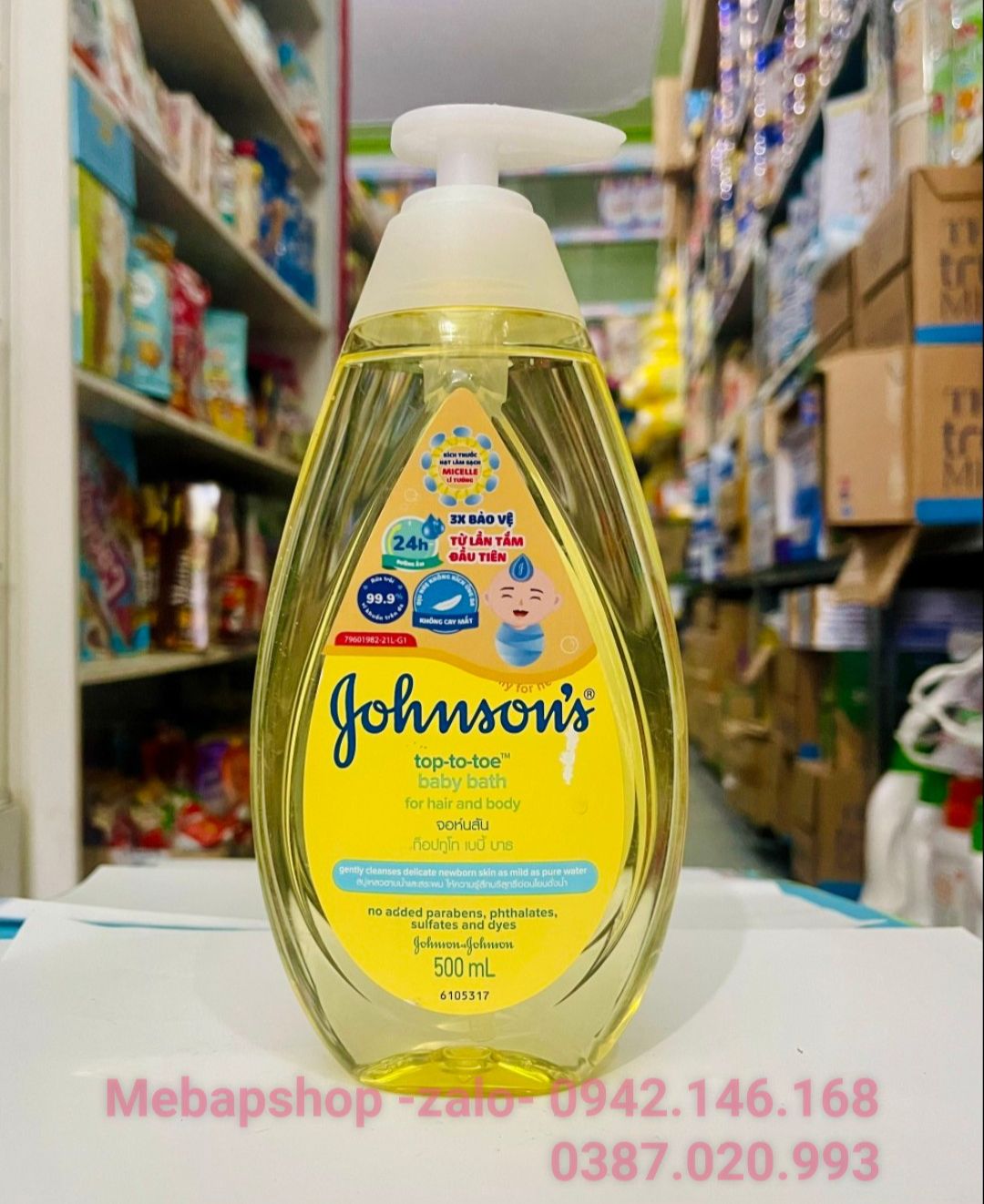 SỮA TẮM GỘI JOHNSONS BABY TOP TO TOE 500ML