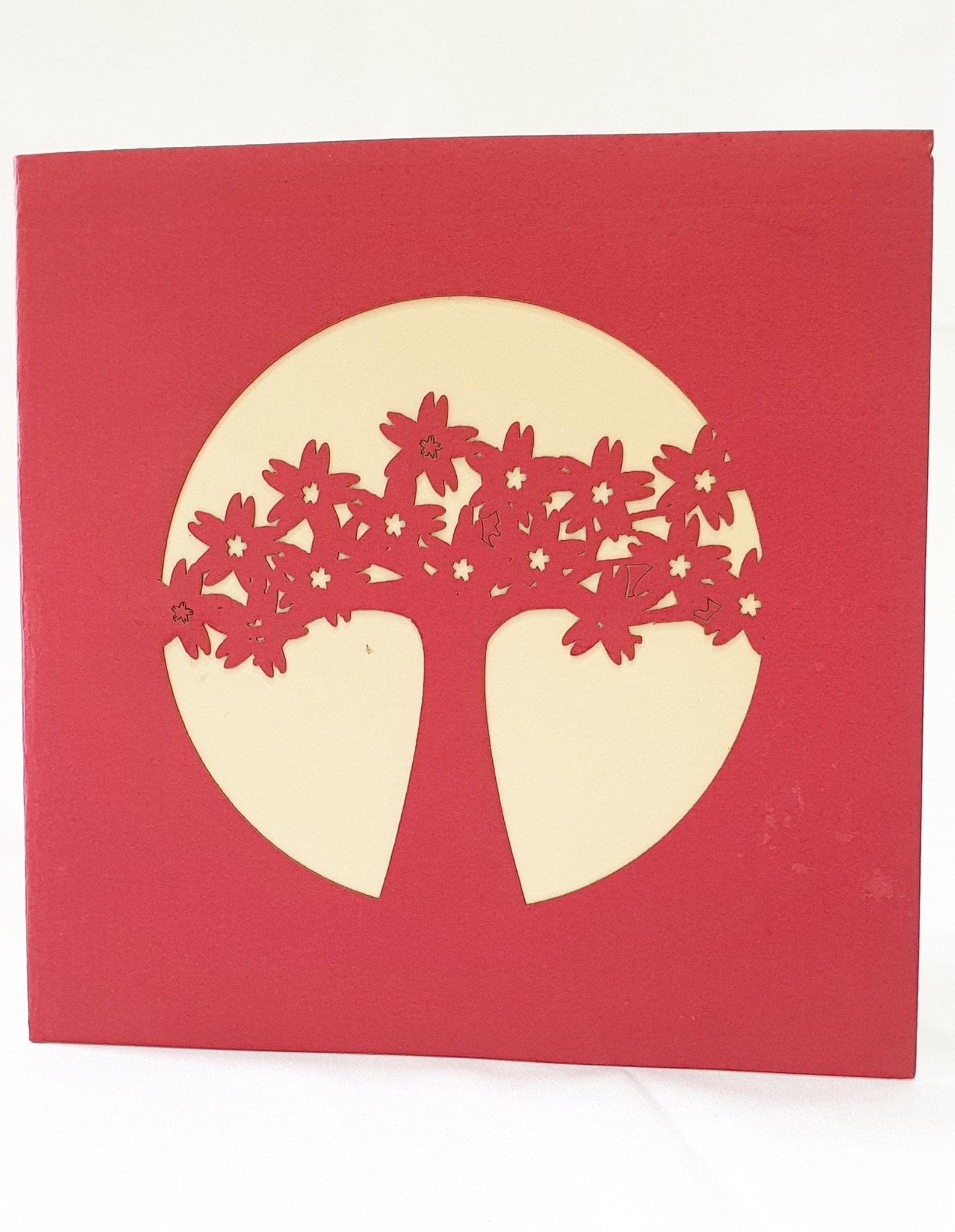 [HCM]Thiệp 4D hình cây + xích đu 2 bé cute