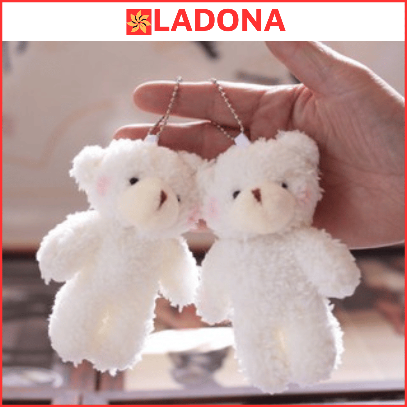 Móc khóa gấu bông treo balo siêu dễ thương MK1
