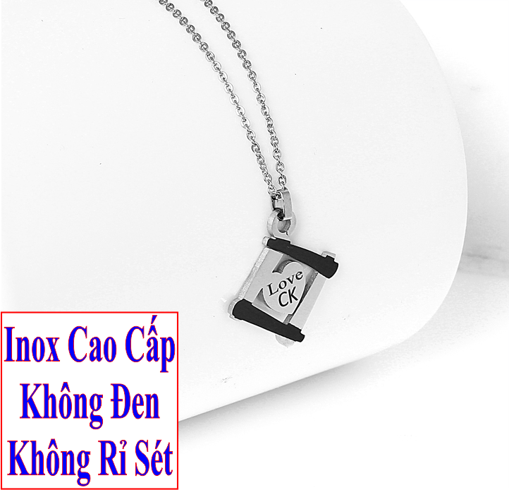 [HCM]( Có bán lẻ 1 sợi ) Dây chuyền cặp đôi inox hình trái tim khắc chữ Love CK / Love Vk Giá bán như trên là 1 cặp như hình - Cam kết 1 đổi 1 nếu hoen  gỉ sét