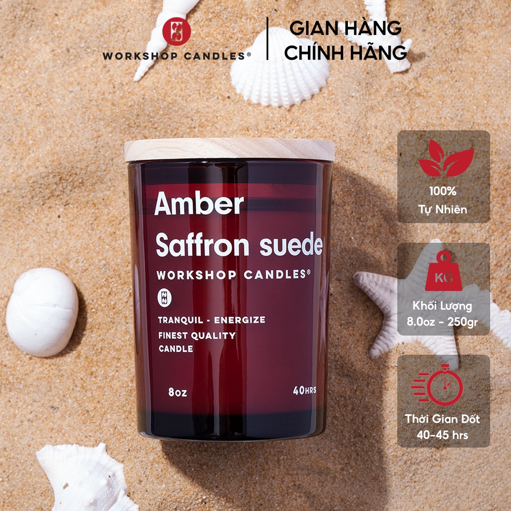 Workshop Candles - Nến thơm Amber Saffron 8oz