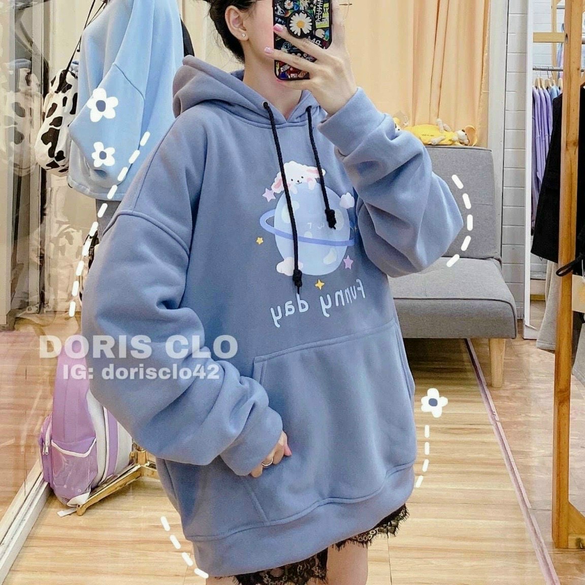 Áo Khoác Hoodie Nam Nữ, Hoodie Form Rộng, in Hình Tinh Nghịch Phối Màu Siêu Dễ Thương.Tp
