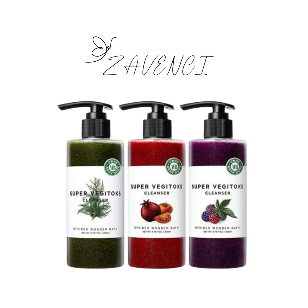 Sữa Rửa Mặt Rau Củ zavenci  WONDER BATH Super Vegitoks Cleanser Sủi Bọt Thải Độc Giảm Mụn Làm Sạch Da (300ml)