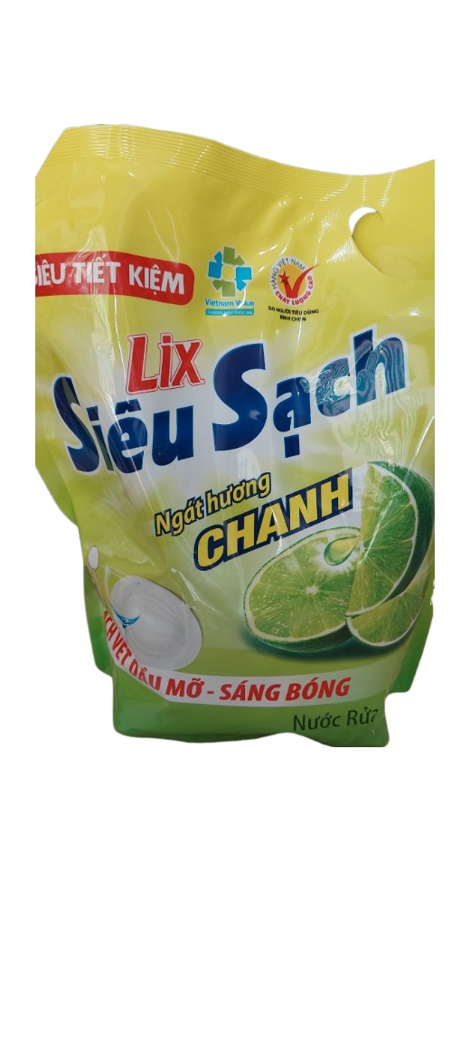 Nước rửa chén Lix siêu sạch hương chanh túi 3.5kg