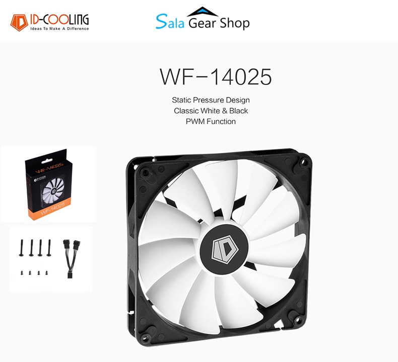 Quạt Tản Nhiệt ID-Cooling WF-14025 Fan 14cm Big Air Pressure