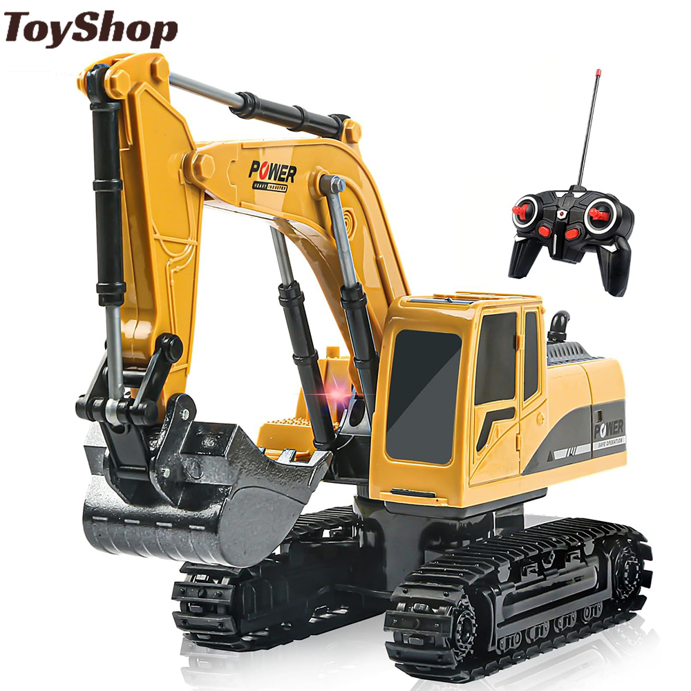 Máy Xúc Hợp Kim Có Thể Sạc Lại, Điều Khiển Từ Xa, Đồ Chơi Trẻ Em Mô Phỏng Công Trường Xây Dựng, Phát Triển Kỹ Năng Thực Hành Cho Bé (Quà Sinh Nhật)