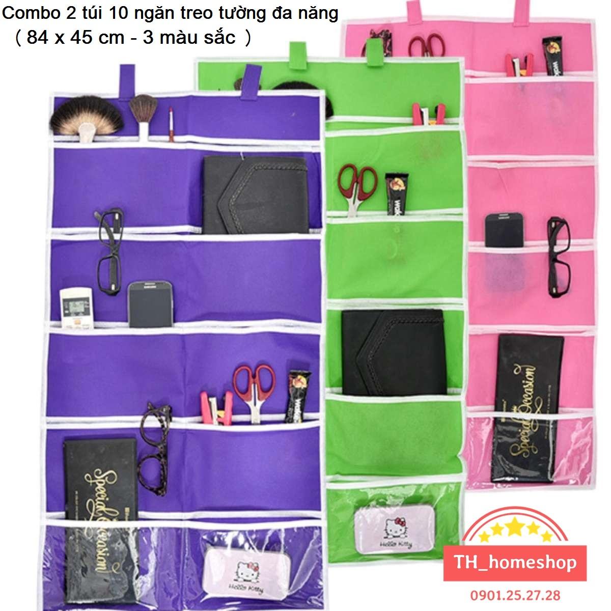 [HCM]Combo 2 Túi treo tường 10 ngăn th1shop
