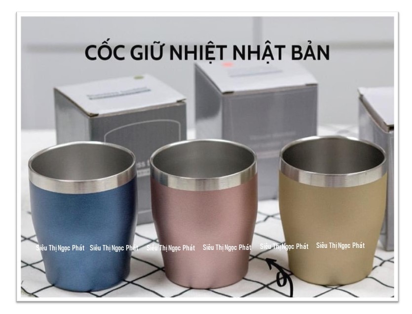 LY UỐNG NƯỚC CÁCH NHIỆT INOX 304 MÀU CAO CẤP NHẬT 350ML 2 LỚP HÚT CHÂN KHÔNG CÁCH NHIỆT GIỮ LẠNH NÓNG CỰC TỐT