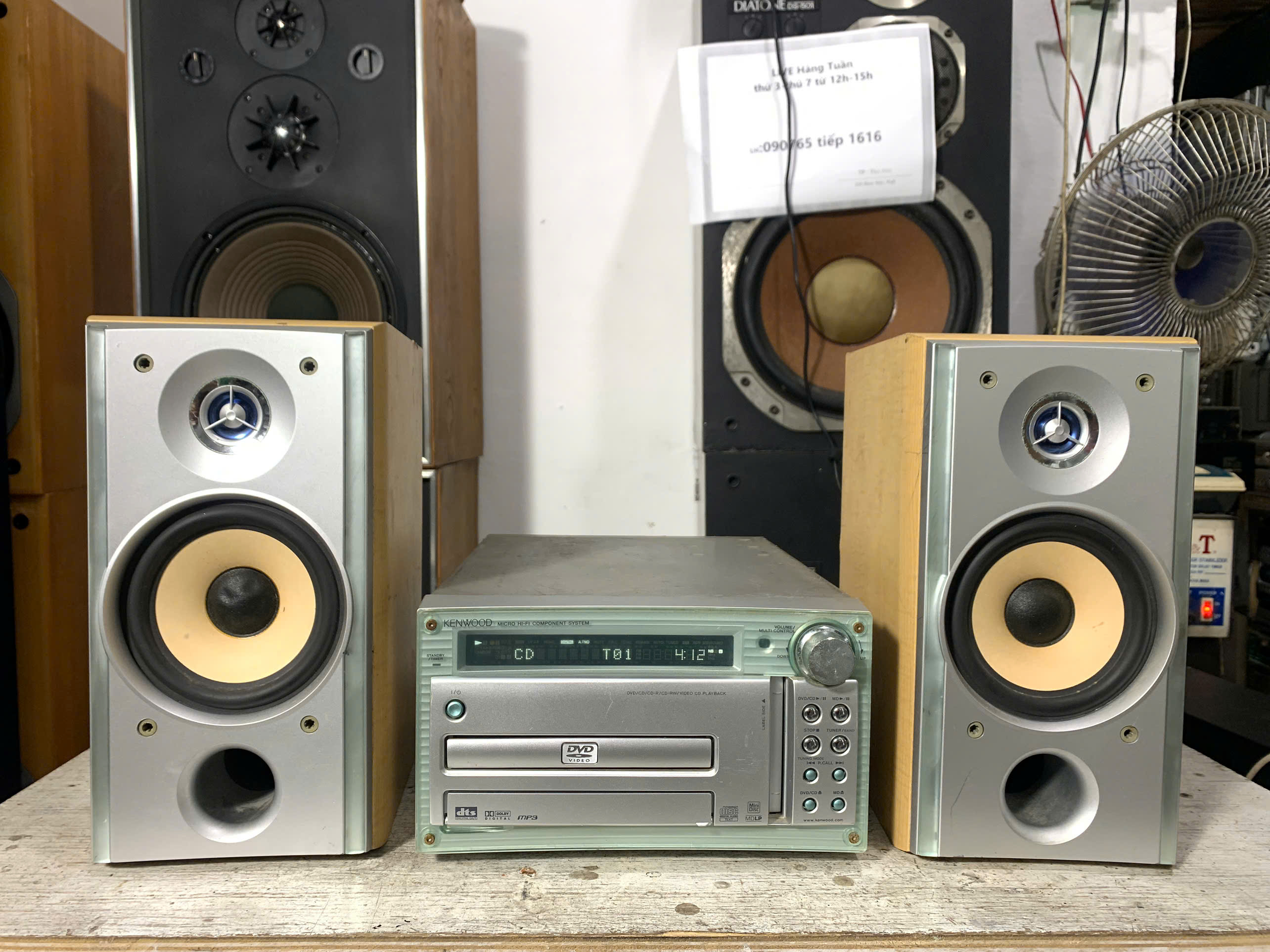 Bán Dàn Nghe Nhạc Vip Kenwood RMD - SJ5DVD đẹp hát cực hay zin sài điện 110v bãi nhật về nguyên bản sÀI điện 110v