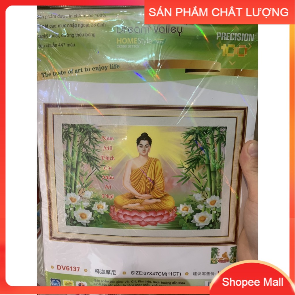 [HCM]Tranh thêu Thích ca mâu ni phật DV6137 kích thước 67*47cm [Hàng có sẵn]