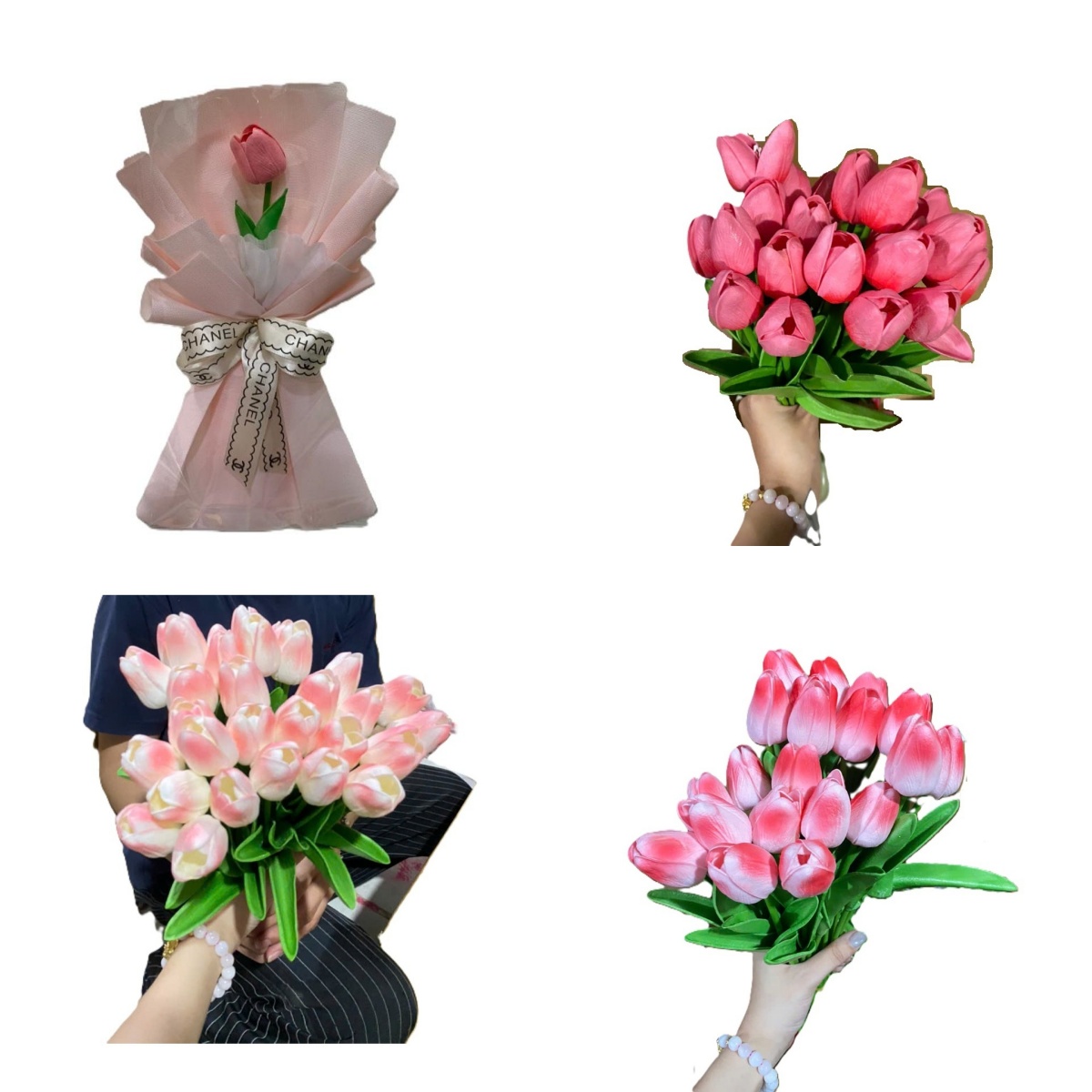 (Tặng Kèm Túi) Bó Hoa Tulip 1 Bông Siêu Dễ Thương, Quà Tặng Sinh Nhật TTNTHTLB1