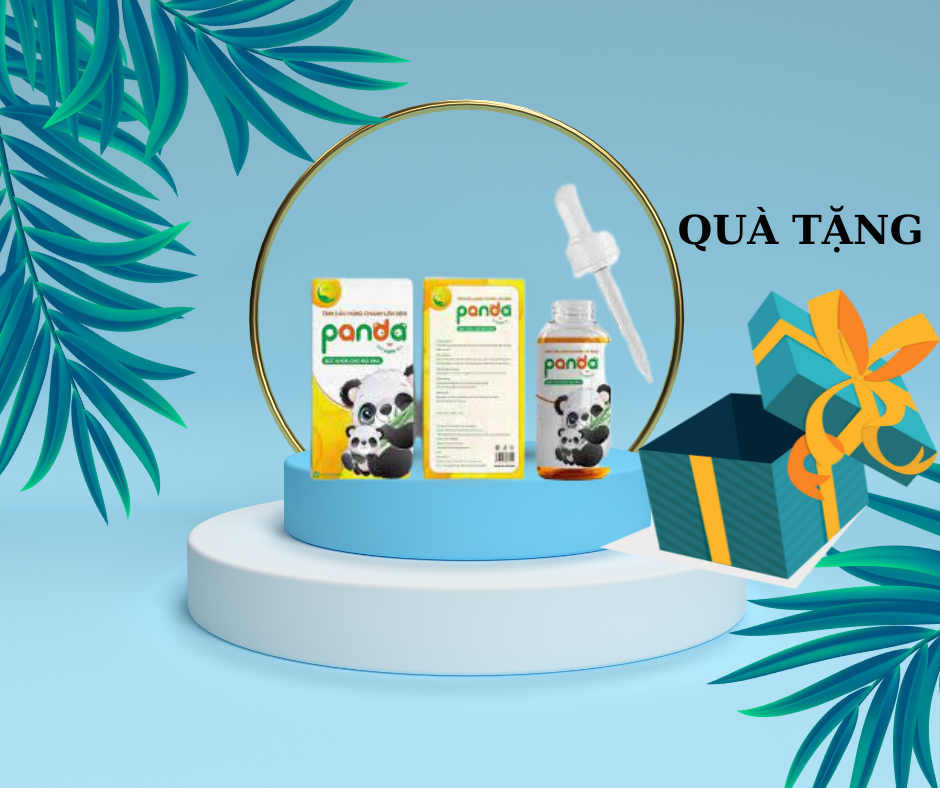 Tinh dầu húng chanh lên men panda thanh mộc hương 30ml, giảm ho, sổ mũi, nâng cao đề kháng...
