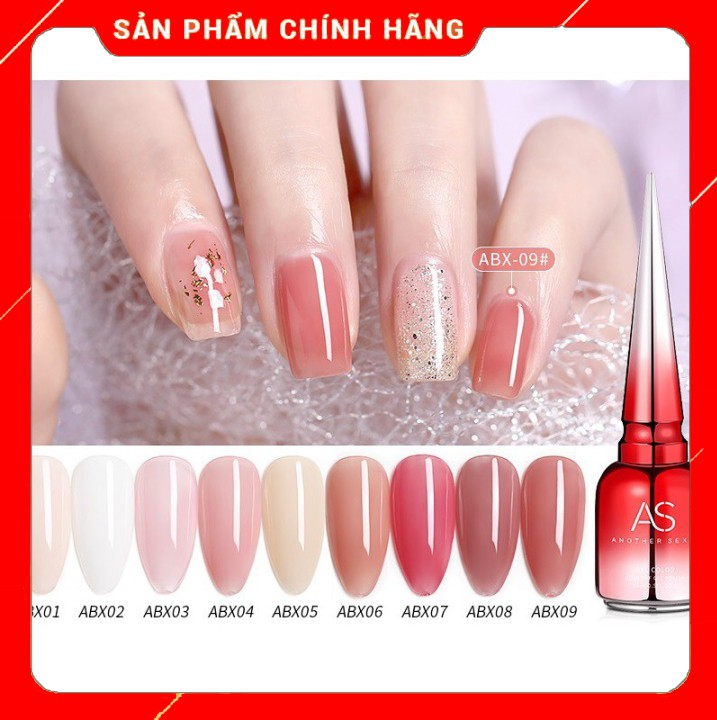 Sơn móng tay gel thạch AS tone hồng nude mã ABX chai đỏ 15ml - Mua ngay Sơn Gel AS Thạch màu đẹp chuẩn tự nhiên.