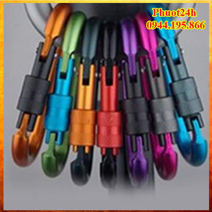 Combo 10 móc đa năng móc khóa nhôm đi phượt 8cm