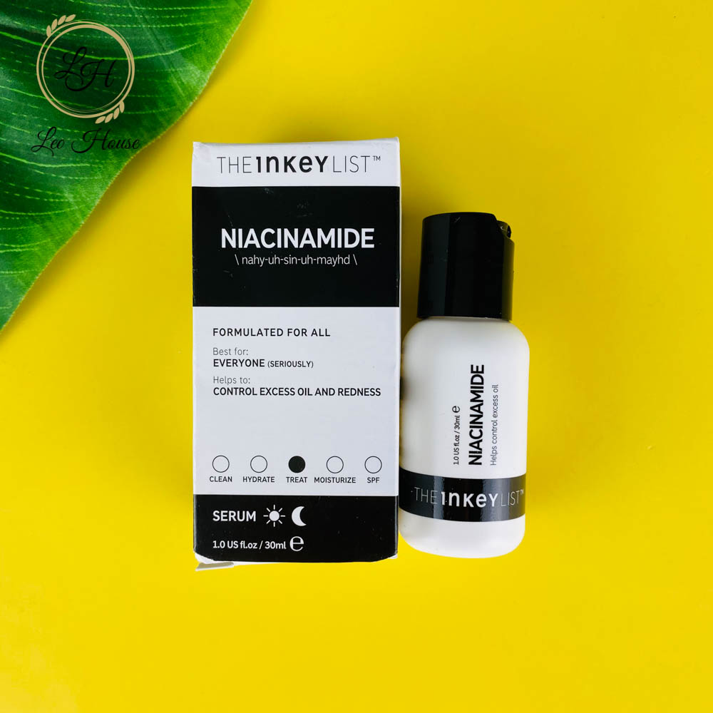 Tinh chất hỗ trợ ngừa mụn mờ thâm The Inkey List Niacinamide 30ml - Kiềm dầu, giảm mụn, làm mờ vết thâm do mụn