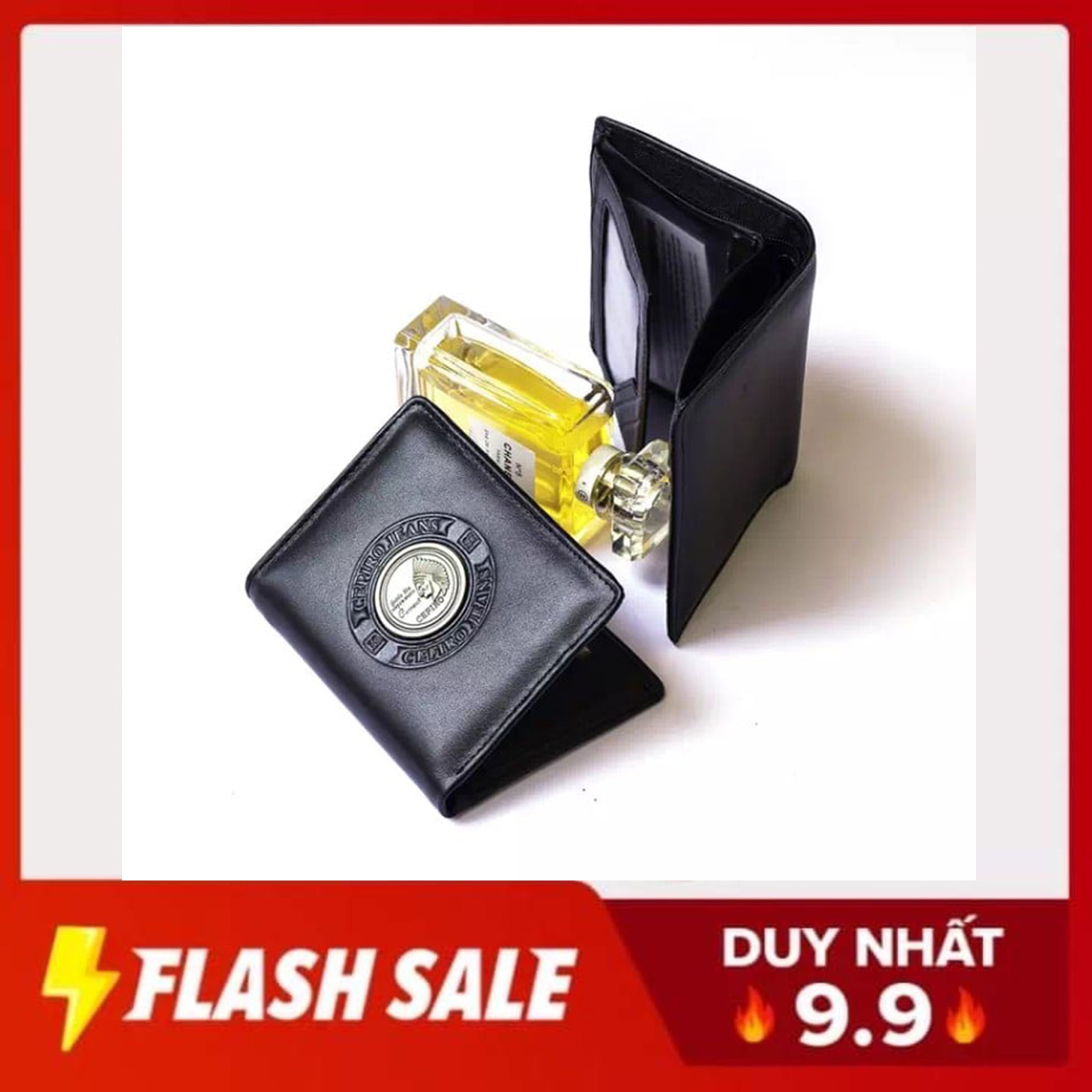 Bóp ví nam da bò thật cao cấp dáng đứng có nhiều ngăn đựng tiền và thẻ có ngăn khóa kéo tiện dụng-Bảo hành 12 tháng