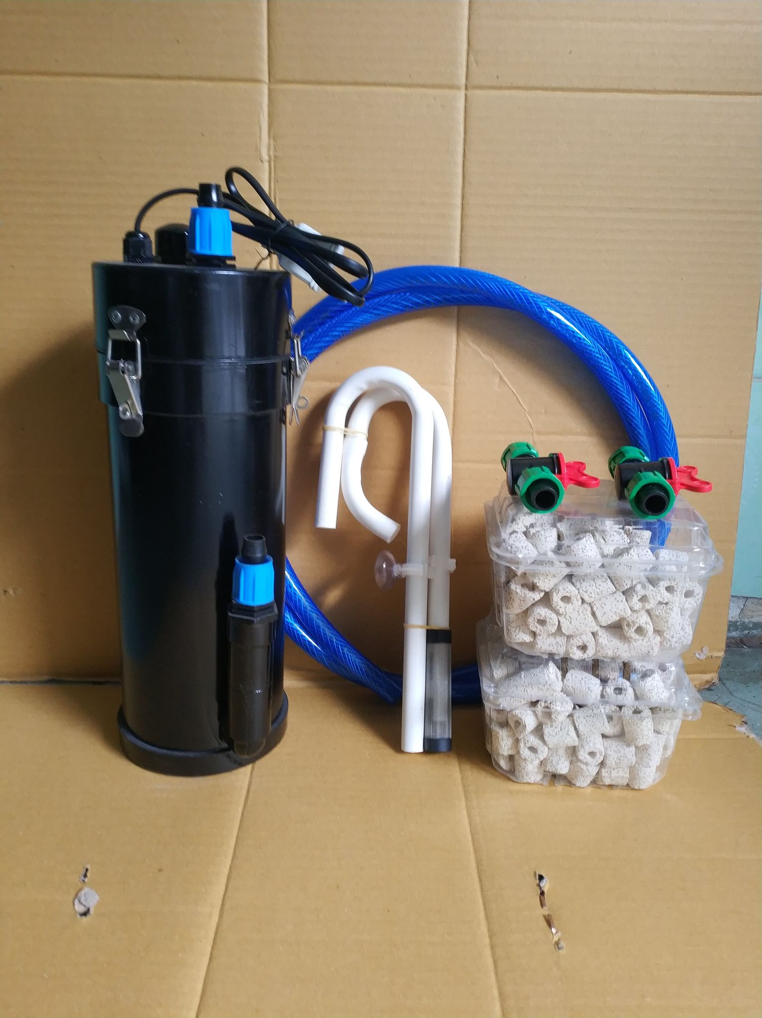 Lọc Chế Phi 114 kèm phụ kiện lọc (màu đen/bạc) - Lọc cho hồ thủy sinh/bể cá