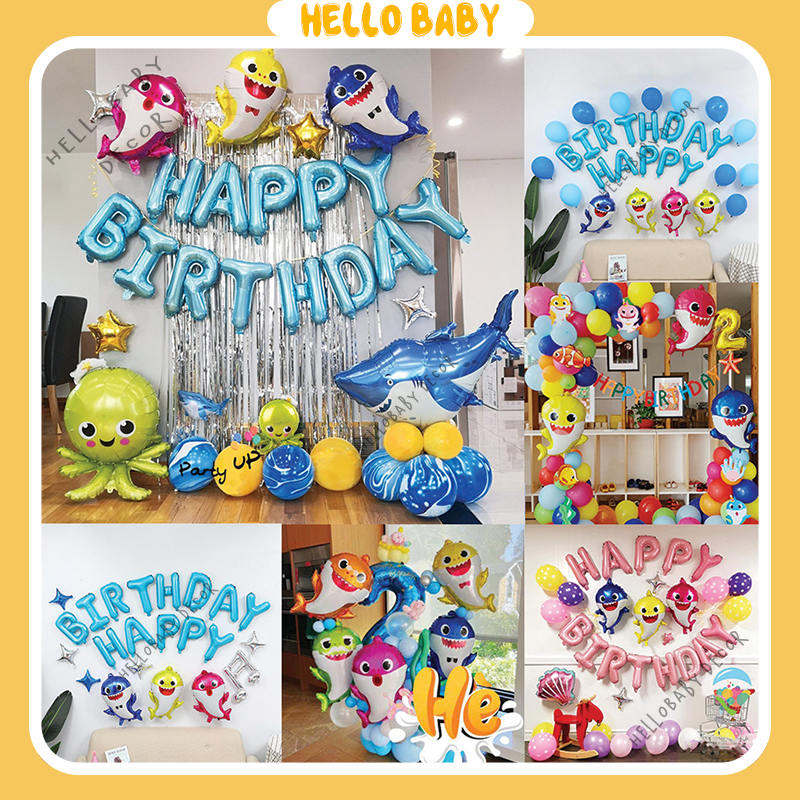 Set bóng trang trí sinh nhật chủ đề Baby Shakr