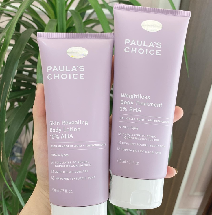 (CÓ VIDEO) Kem Dưỡng Toàn Thân Đều Màu Da Chứa 10% AHA / 2% BHA / 5% Nia Paula's Choice Skin Revealing Body Lotion [TEM CHÍNH HÃNG]