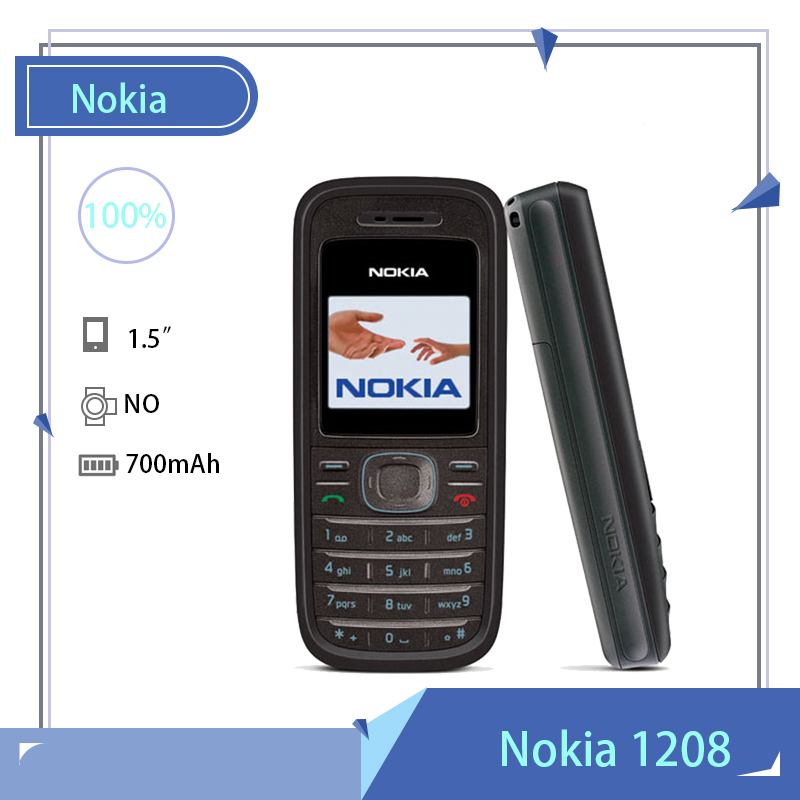 Nokia 1208 Original Cellular Landline Phones Unlocked GSM