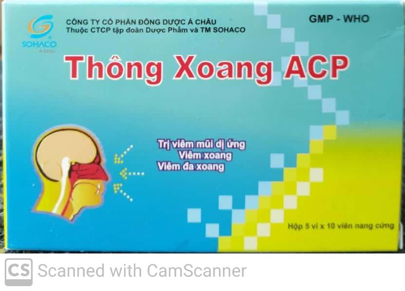 THÔNG XOANG ACP - Làm giảm các triệu chứng của viêm mũi dị ứng Hộp 5 vỉ x