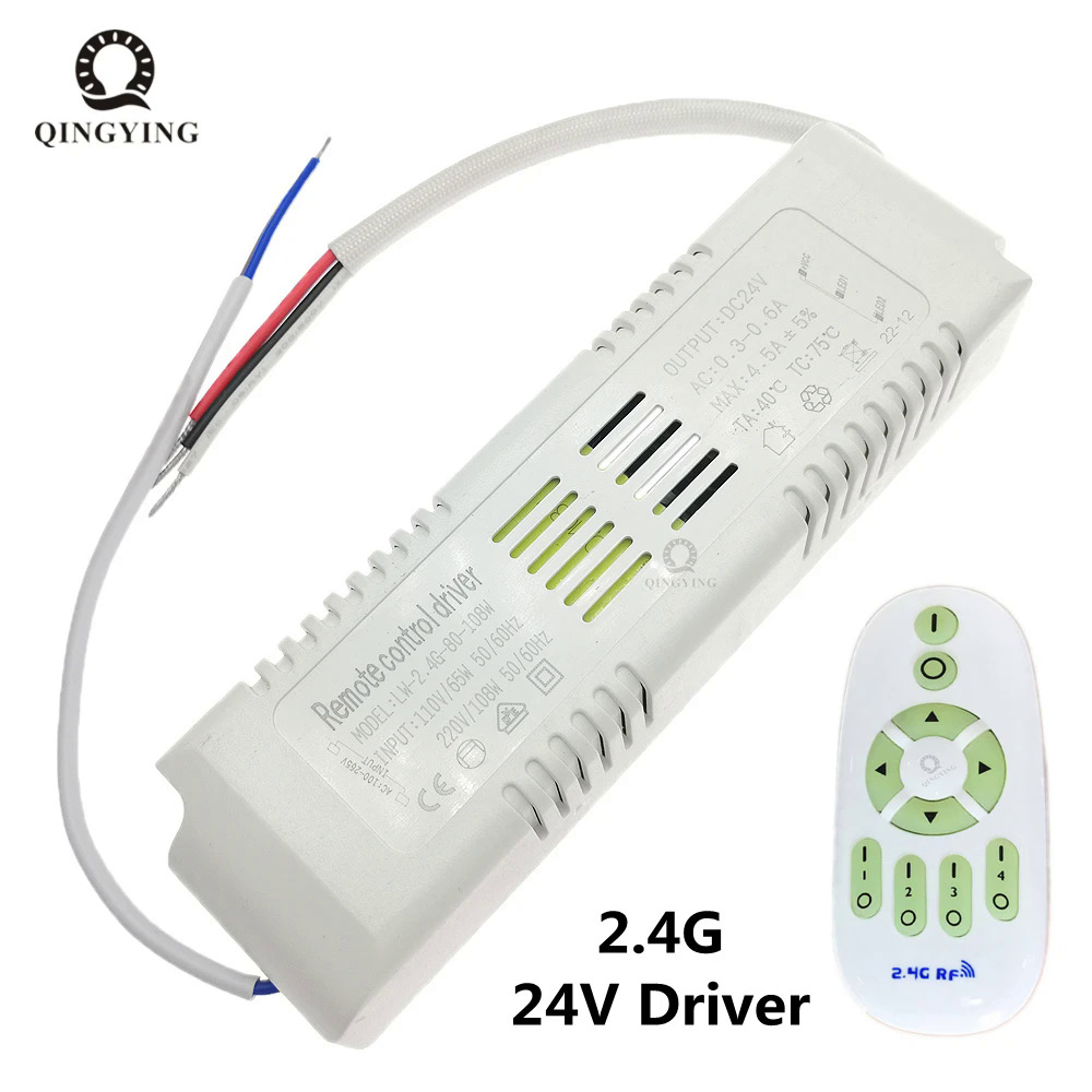 Đầu ra 24V 36w-108w-150w 2.4G dẫn lái xe AC110V 220V màu mờ & có thể thay đổi cung cấp điện cho màu sắc kép dẫn Dải chandiler6999